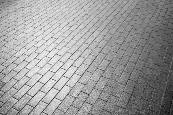 Patterned Paving Tiles Ceramic Brick Floor Background Monochrome — Stock Photo, Image