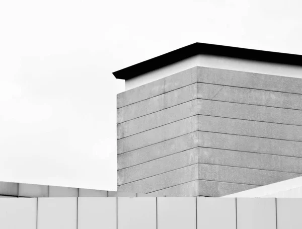 Structure Modern Terrace Building Monochrome — Stock Photo, Image