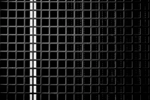 Siyah Çelik Izgara Araba Radyatöründe — Stok fotoğraf