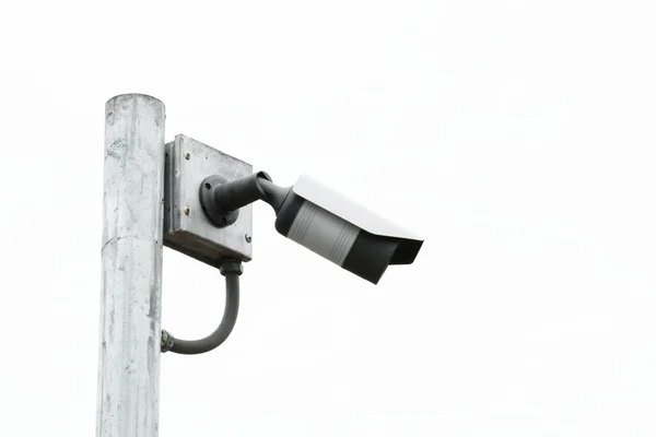 Beveiliging Cctv Camera Geïsoleerd Witte Achtergrond — Stockfoto