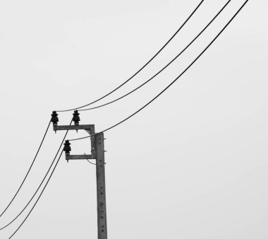 Elektrik sonrası beyaz arka plan üzerinde