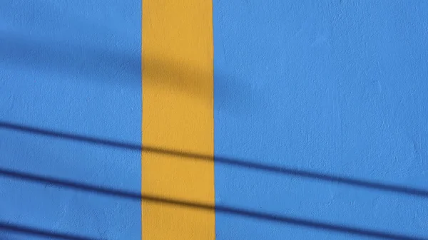 Kék Sárga Cement Fal Textúra Háttér — Stock Fotó