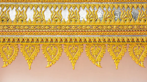 Ancient Thai Stucco Pattern Art Roof Temple Buddha Temple Thailand — Stock Photo, Image