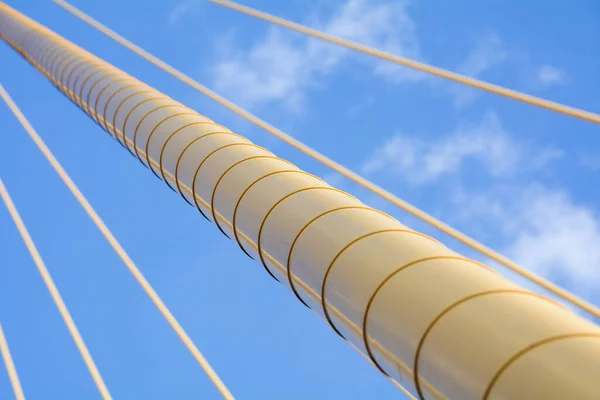 Geel Draad Touw Bij Hangbrug — Stockfoto