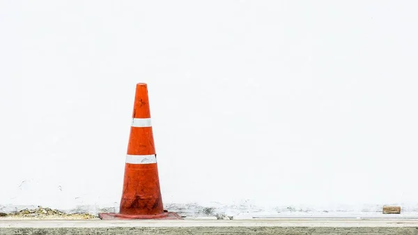 Cono Traffico Arancione Muro — Foto Stock