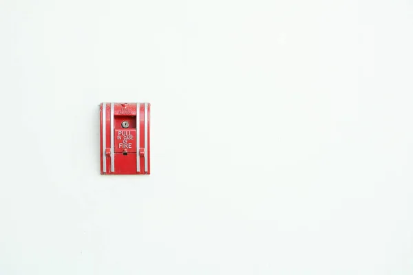 Fire Alarm Switch White Cement Wall — Stock Photo, Image