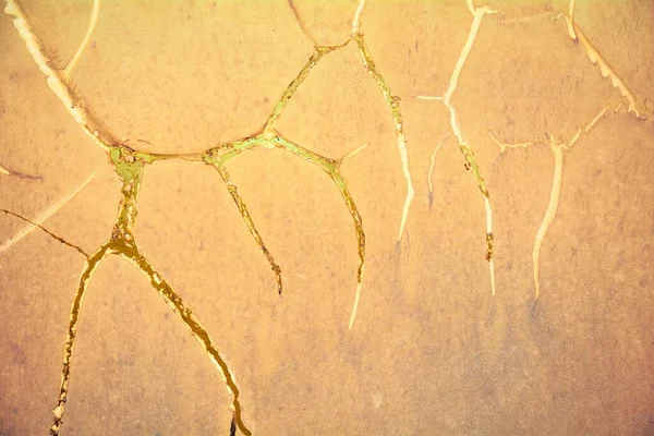 Alter Aufkleber Glas Geknackt — Stockfoto