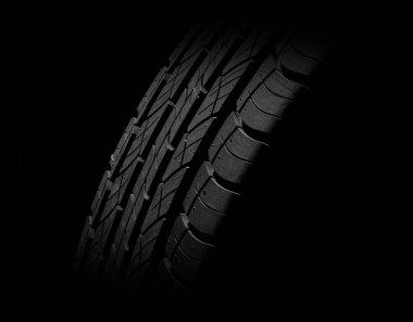 Arka plan için yeni lastik dokusu karanlıkta