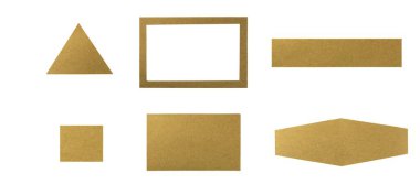 kahverengi geri dönüşümlü kağıt etiketi beyaz arkaplanda izole.