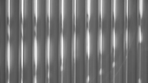 Pared Metal Corrugado Gris Con Sombra —  Fotos de Stock