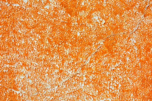 Old Orange Cracked Paint Concrete Wall — Stock Photo, Image