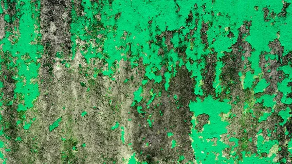 Mur Peint Vert Vieux Fissuré Texture Fond — Photo