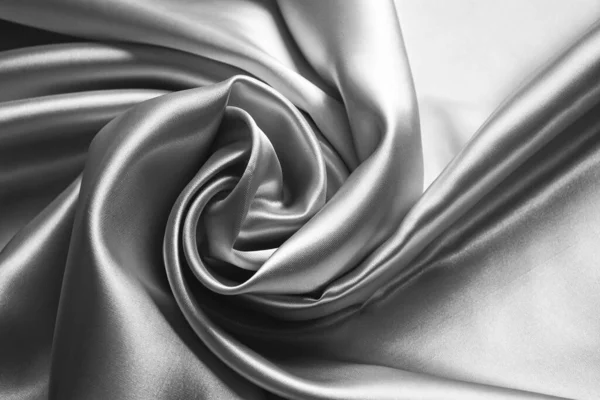 Silver Wavy Silk Background Texture — Stock Photo, Image