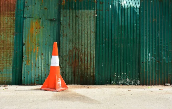 Traffic Cone Footpath — Stock Photo, Image