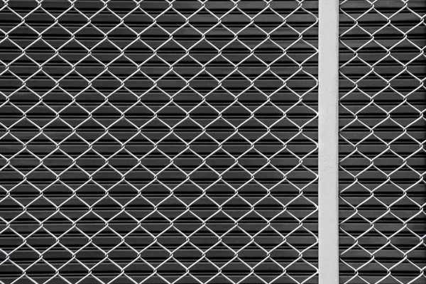 Rejilla Acero Blanco Frente Puerta Metal Negro —  Fotos de Stock
