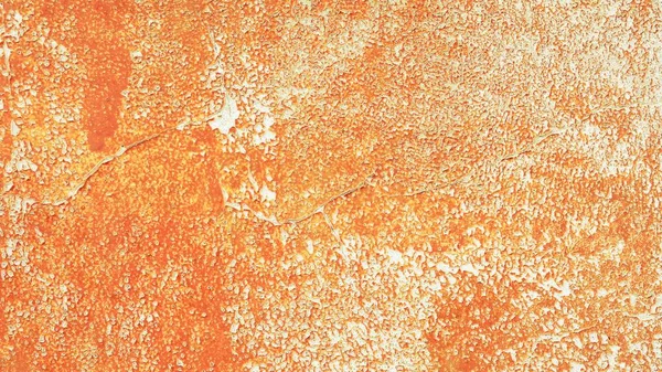 Old Orange Cracked Paint Concrete Wall — Stock Photo, Image