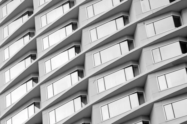 Edificio Oficinas Ventanas Fondo Monocromo — Foto de Stock