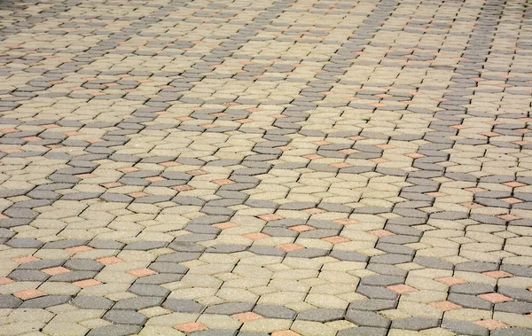 Ziegelsteinpflastersteine Auf Einem Bürgersteig Hintergrund Textur — Stockfoto