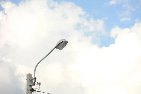 Moderna Lámpara Calle Por Mañana — Foto de Stock