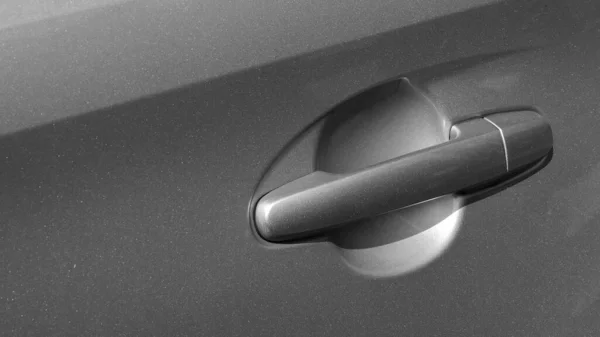 Car Door Handle Black White — Stock Photo, Image