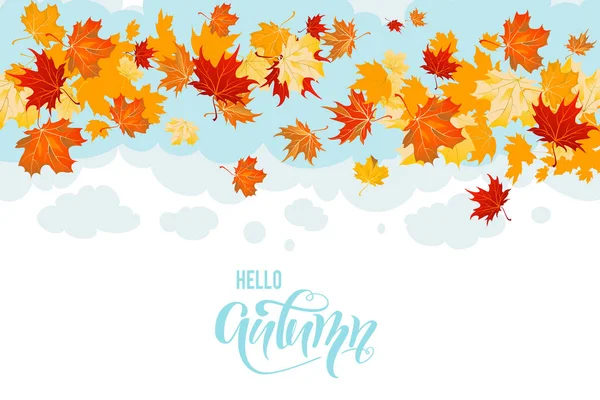 Hola tarjeta de otoño — Archivo Imágenes Vectoriales