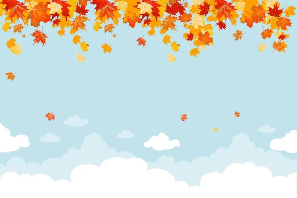 Blue autumn sky — Stock Vector