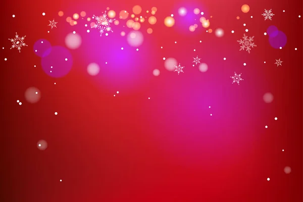 Kerst Rode Achtergrond Met Verlichting — Stockvector