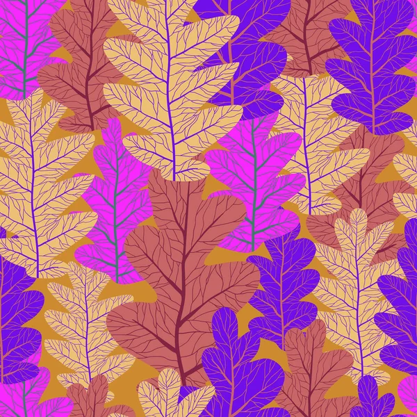 Violet bladeren patroon — Stockvector