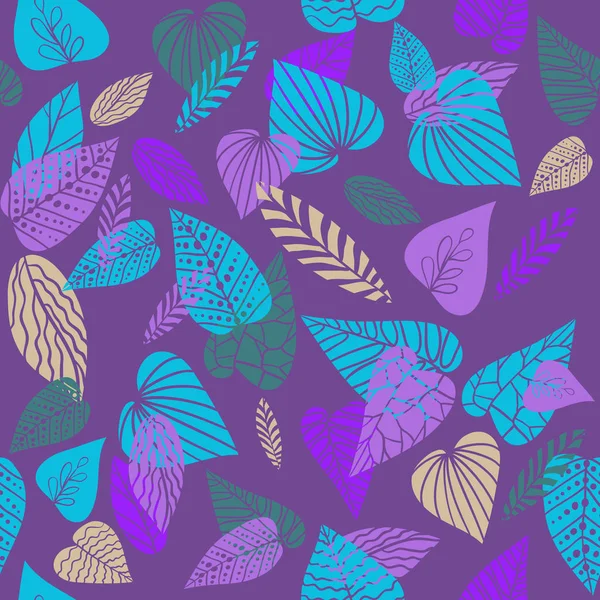 Violet abstract bladeren — Stockvector