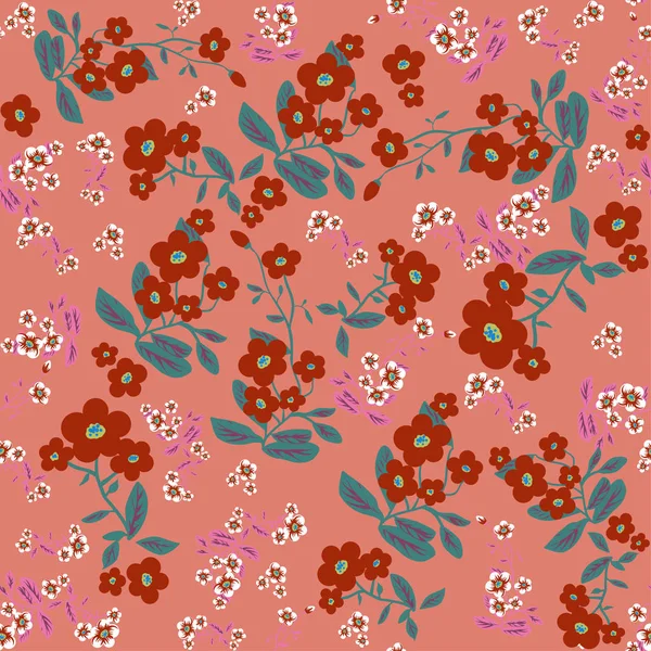 Cute flowers seamless pattern — Stock Vector