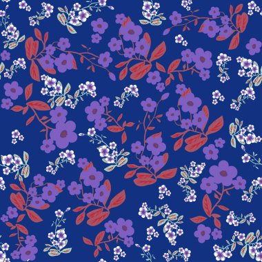 Menekşe çiçek deseni