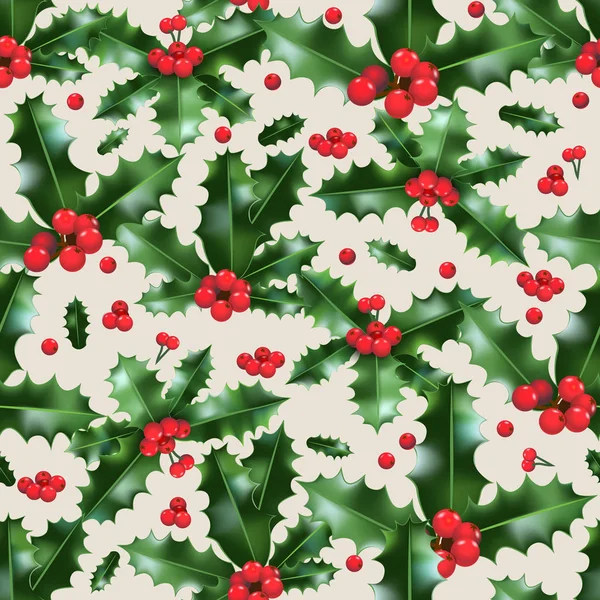 Feestelijke natuur holly — Stockvector