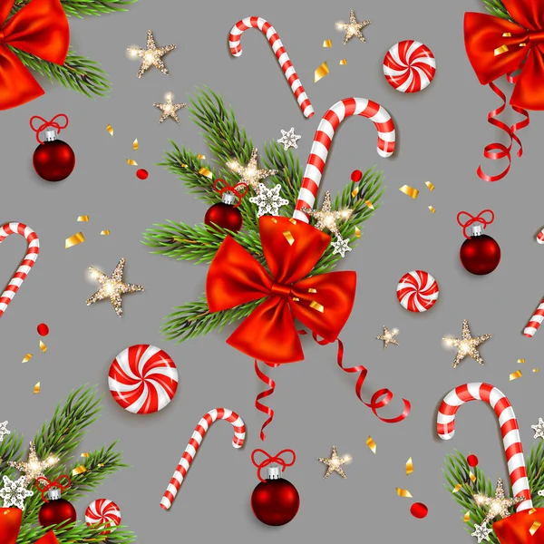 Christmas tree and ribbon — Stock Vector
