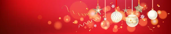 Röd holiday banner — Stock vektor