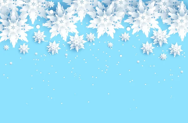 Fondo de nieve azul — Vector de stock