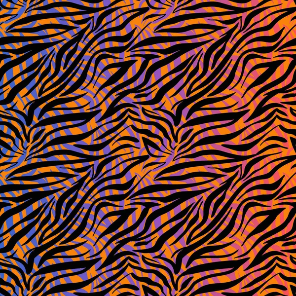 Fundo Tigre Brilhante Moderno Padrão Sem Costura Abstrato Pele Animal — Vetor de Stock