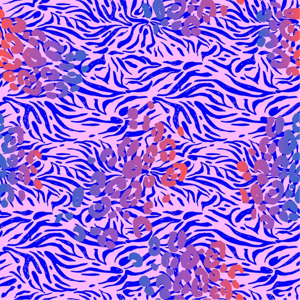 Moderno Neon Multicolorido Fundo Texturizado Padrão Sem Costura Abstrato Zebra — Vetor de Stock