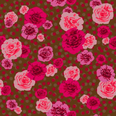 Çiçekler ve noktalar yazdırma