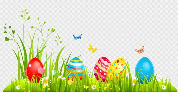 Hunting Easter eggs — Stock Vector