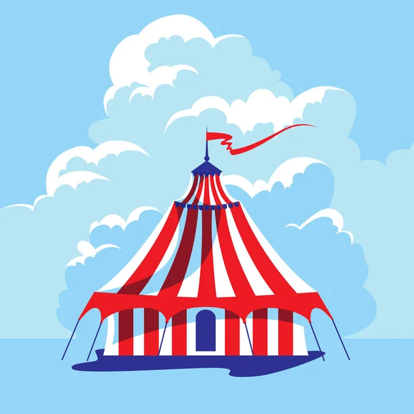 Heldere Poster Sjabloon Voor Circus Carnaval Leven Evenementen Aankondiging — Stockvector