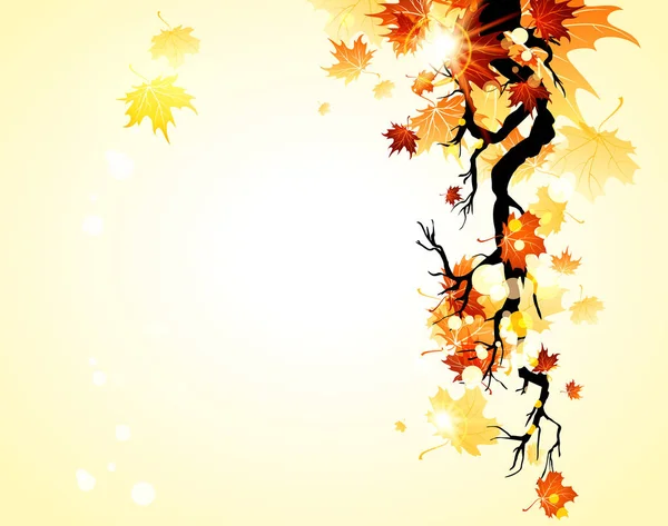 秋季黄色背景 — 图库矢量图片