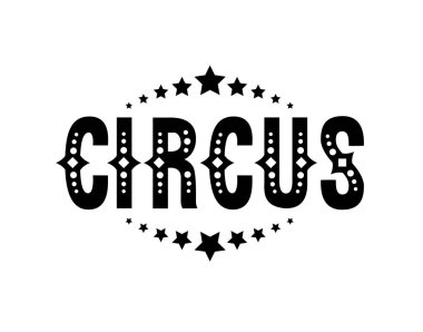 Sirk grafik işareti. Yaşam olayları duyurusu. Vektör logosu