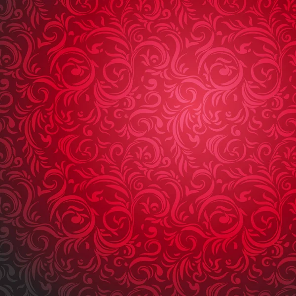 Röda dekorativa seamless mönster. — Stock vektor