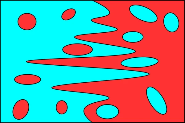 Abstraktní Pozadí Modré Červené Barvě — Stockový vektor
