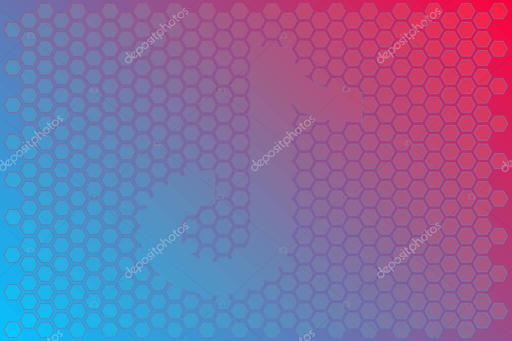 Vector illustration of gradient background in blue black and red colors