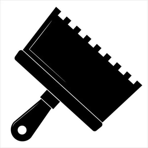 Cuchillo Masilla Icono Plano Construir Reparar Gráficos Vectoriales Signo Espátula — Vector de stock