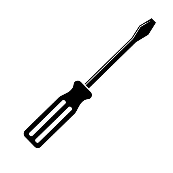 开槽的普通刀片螺丝刀平 — 图库矢量图片