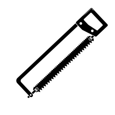 Uygulamalar ve web siteleri için Hacksaw marangozluk aracı düz vektör simgesi