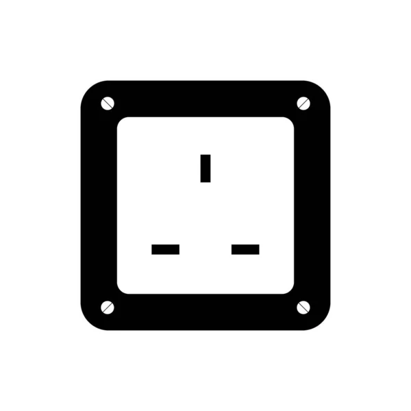 Socket Plug Pictogram Geïsoleerde Vector — Stockvector