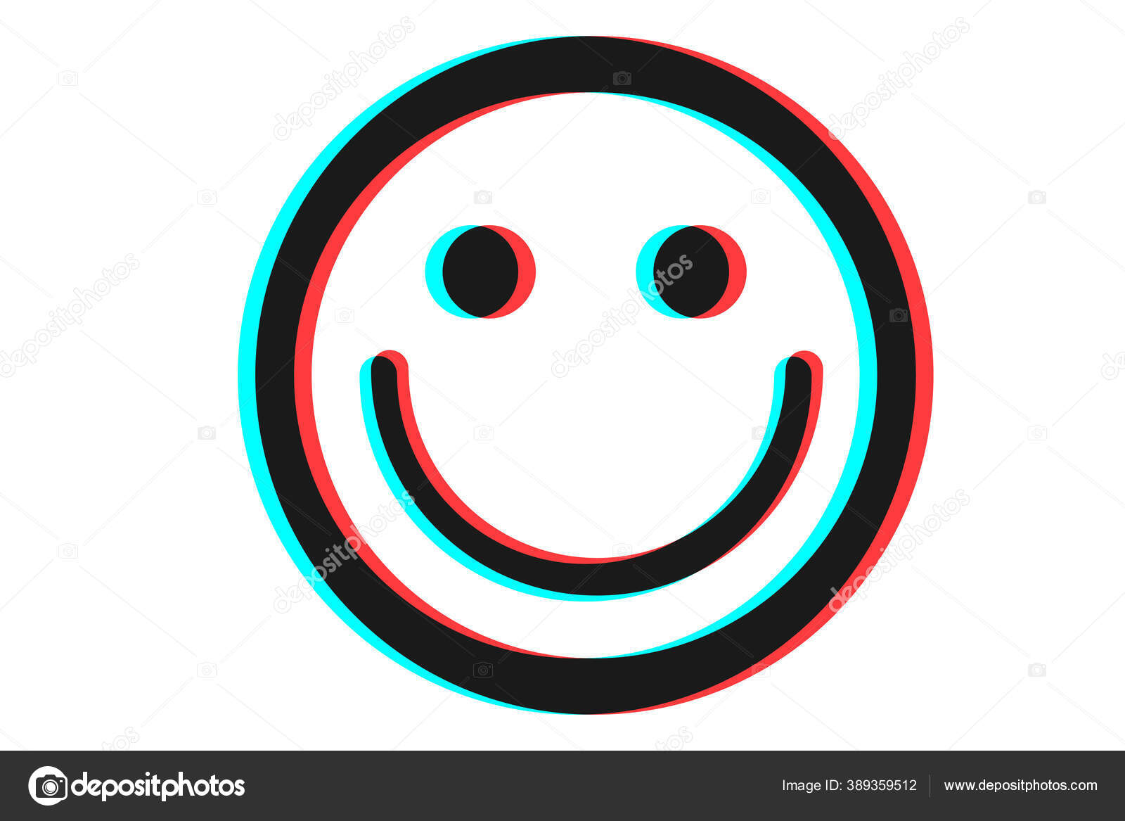 Smile Icon Vector Illustration Blue Red Black Colors Stock Vector Royalty Free Vector Image By C Eugene B Sov